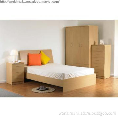 Queen Bed with Paper Foil Finish for Bedroom